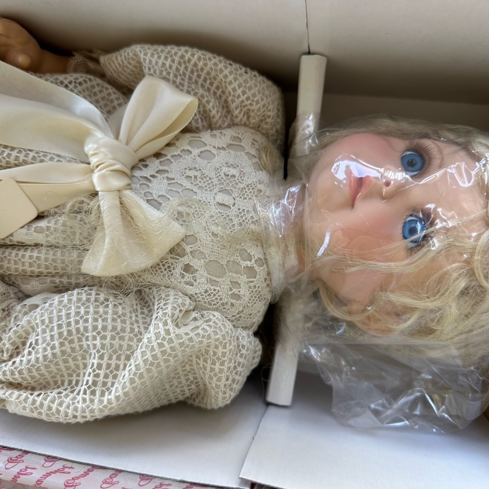 The Bradford Exchange doll Cream dress and blond